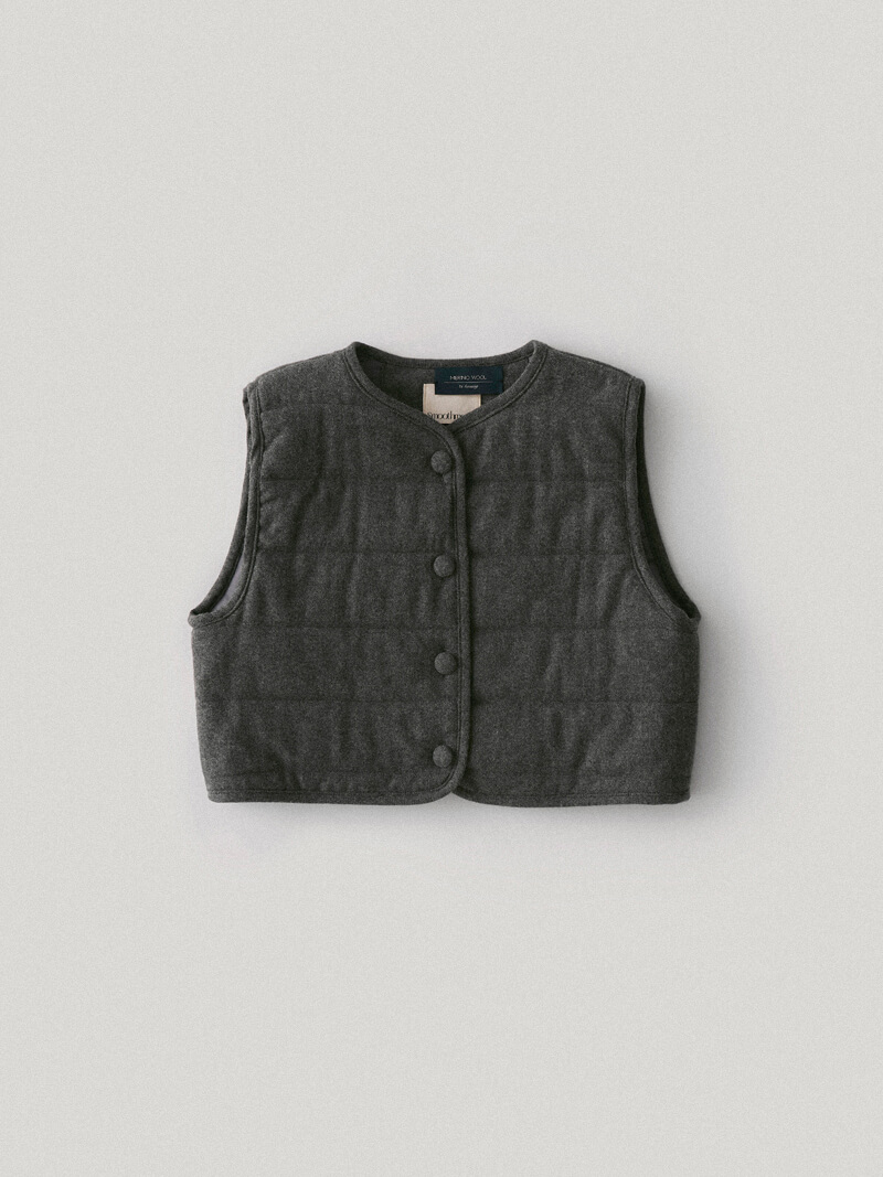 Capeside Merino Wool Vest Gray (5th)