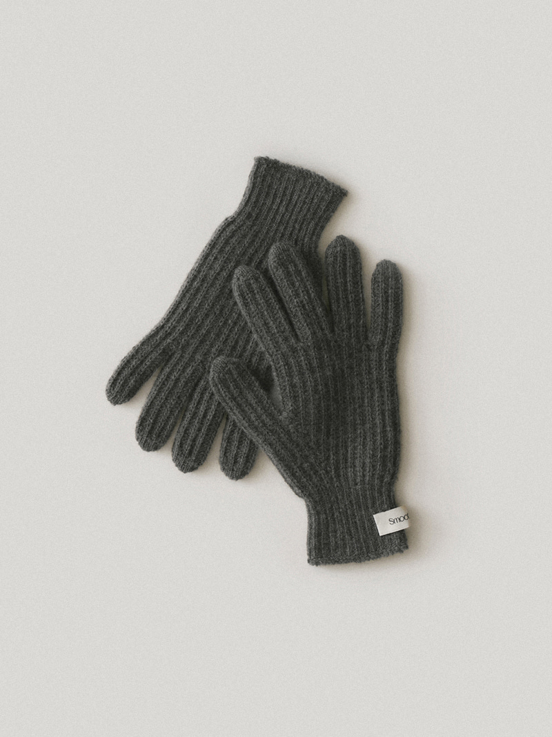 Gray Wool Label Gloves