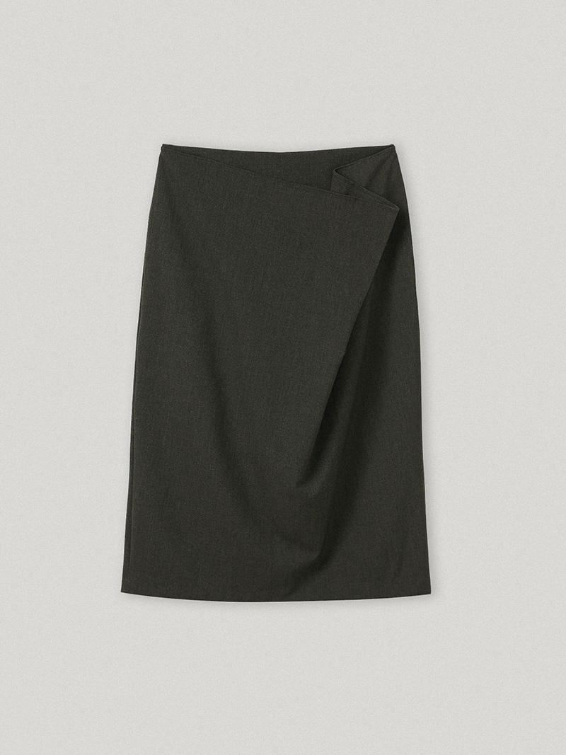 Secretary Draped Skirt