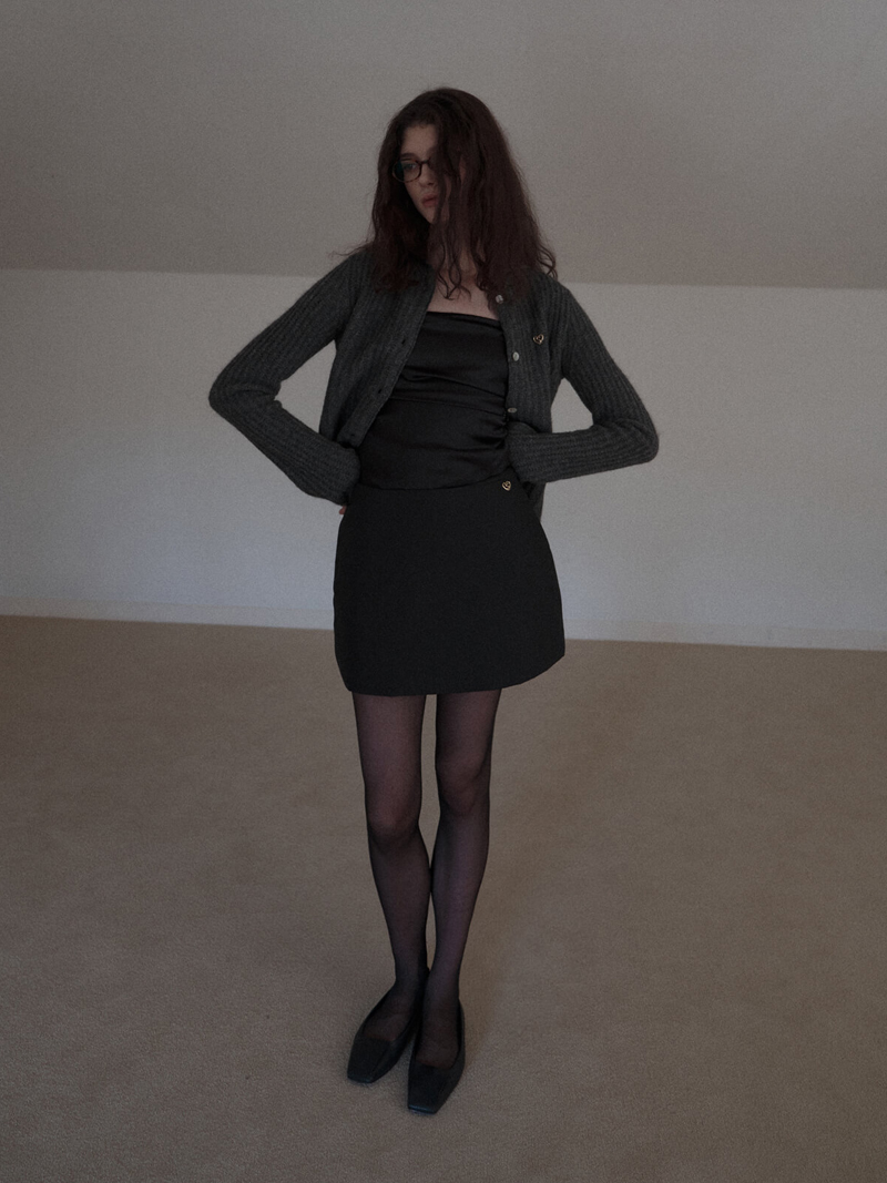 Pippa Padded Mini Skirt Black (8th)