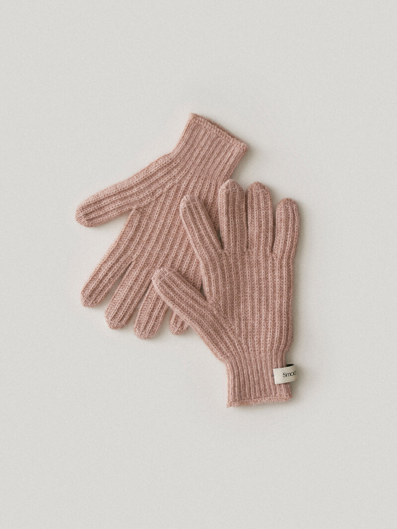 Pink Wool Label Gloves