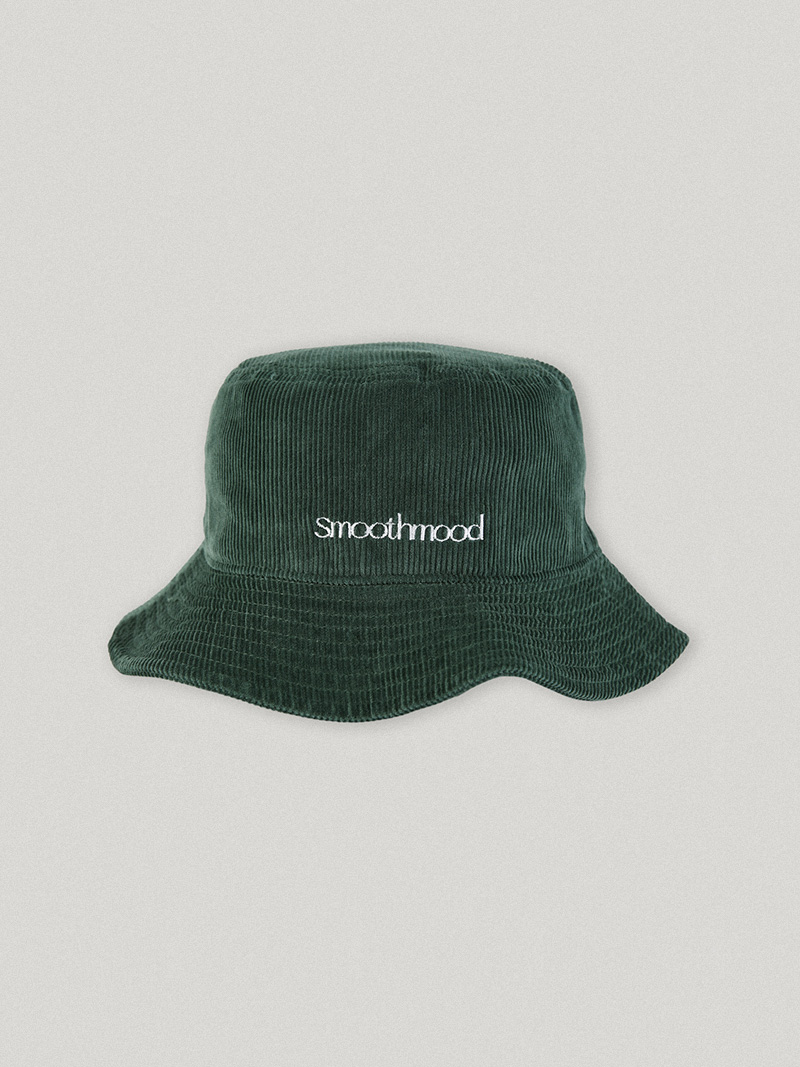 Green Corduroy Logo Bucket Hat