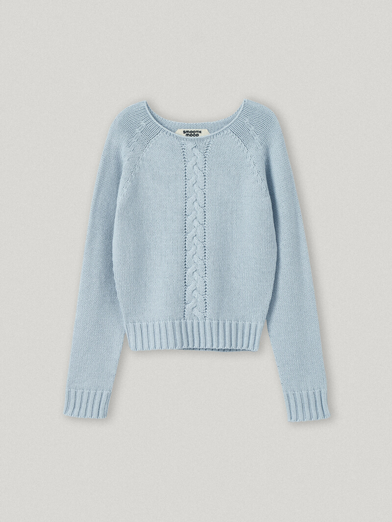 Loreto Wholegarment Knit Soft Sky (2nd)