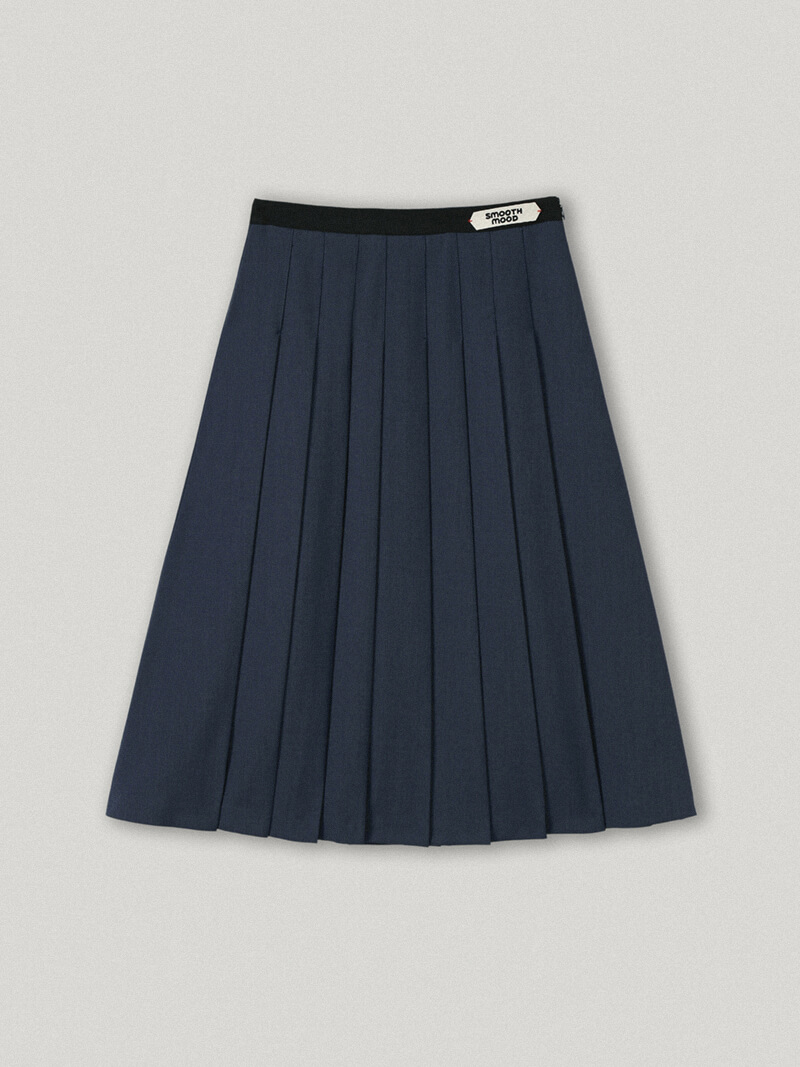 Sen Pleated Skirt Navy (3rd)