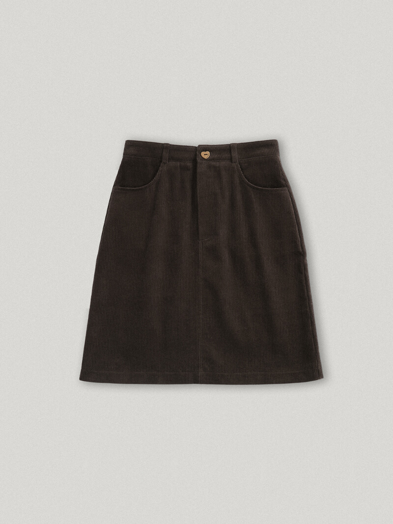 Le Pain Brown Corduroy Skirt (3rd)