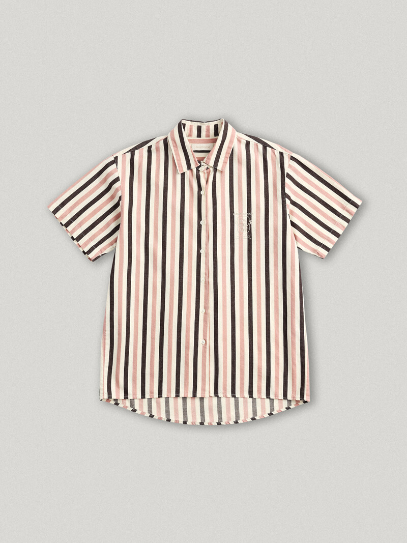 Seaman Striped Shirts Pink (4th)