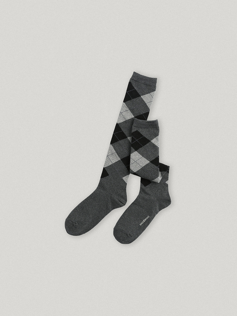 Scottish Argyle Socks Gray (4th)